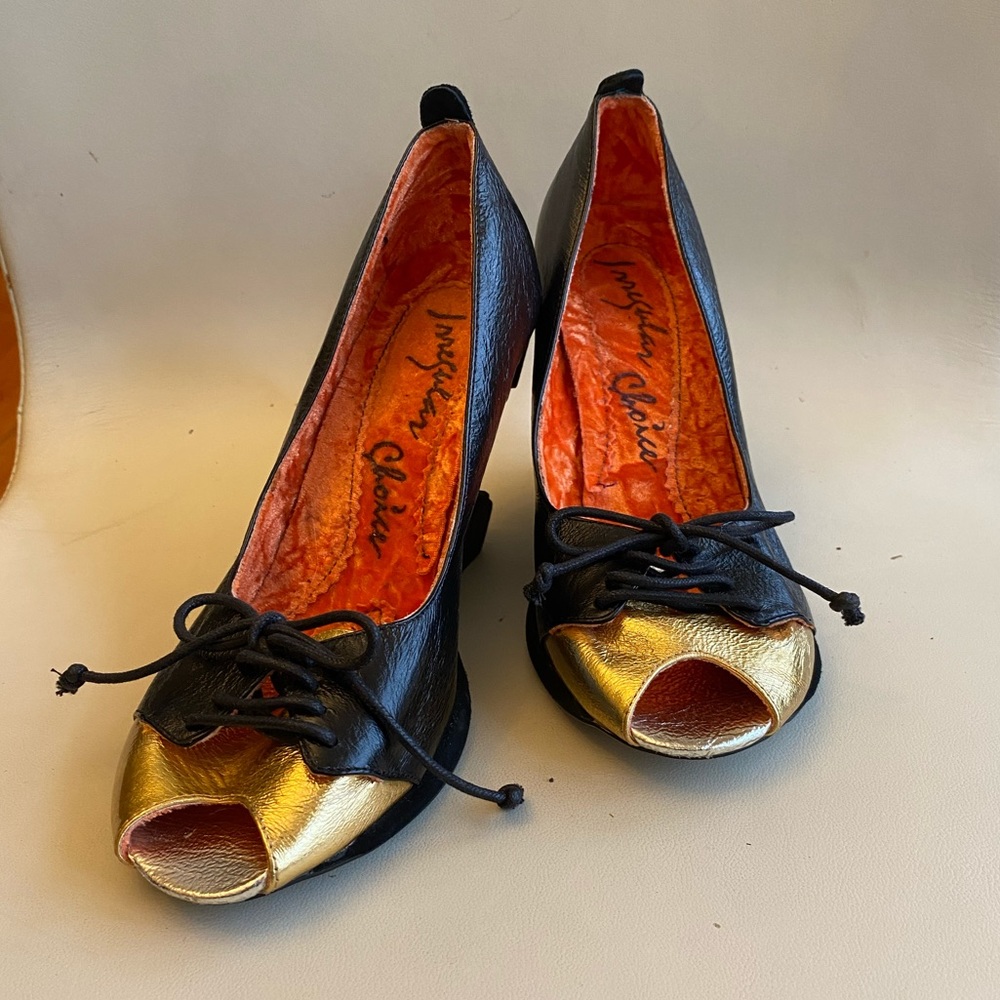 Irregular Choice peep toe heels